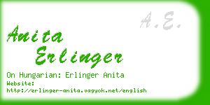 anita erlinger business card